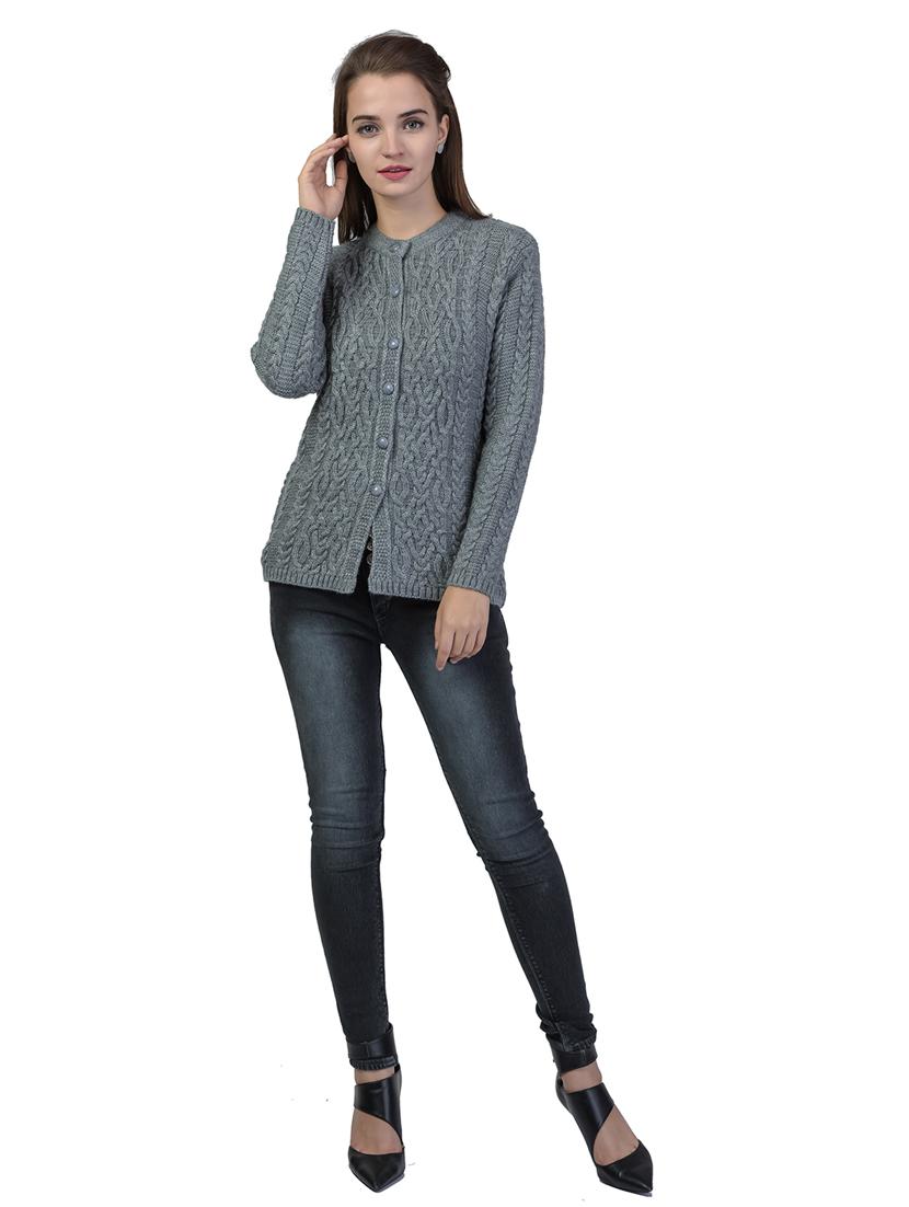 mandarin neck woven cardigan - 18452334 - Standard Image - 4