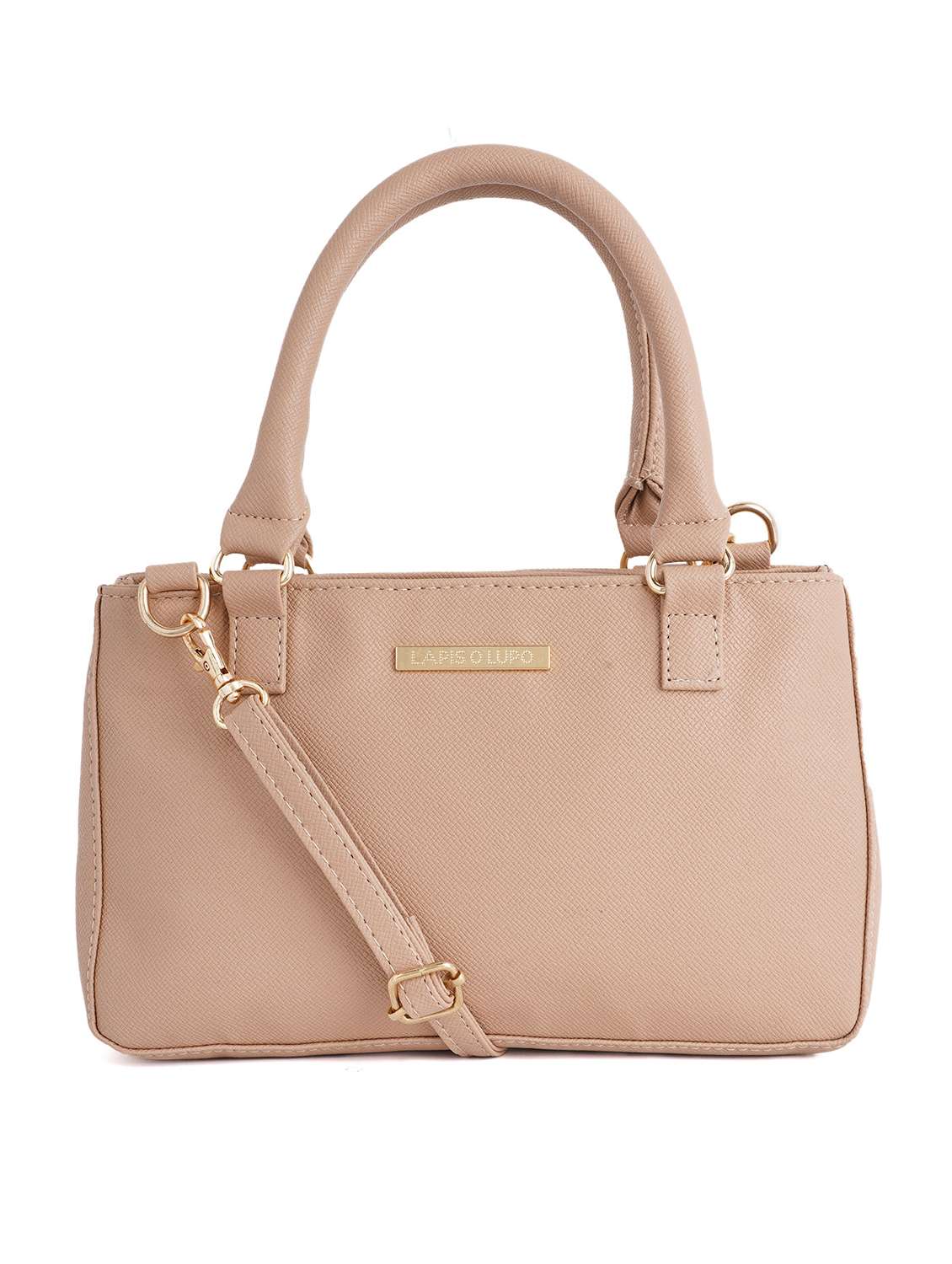 beige solid regular handbag - 18452627 - Zoom Image - 0
