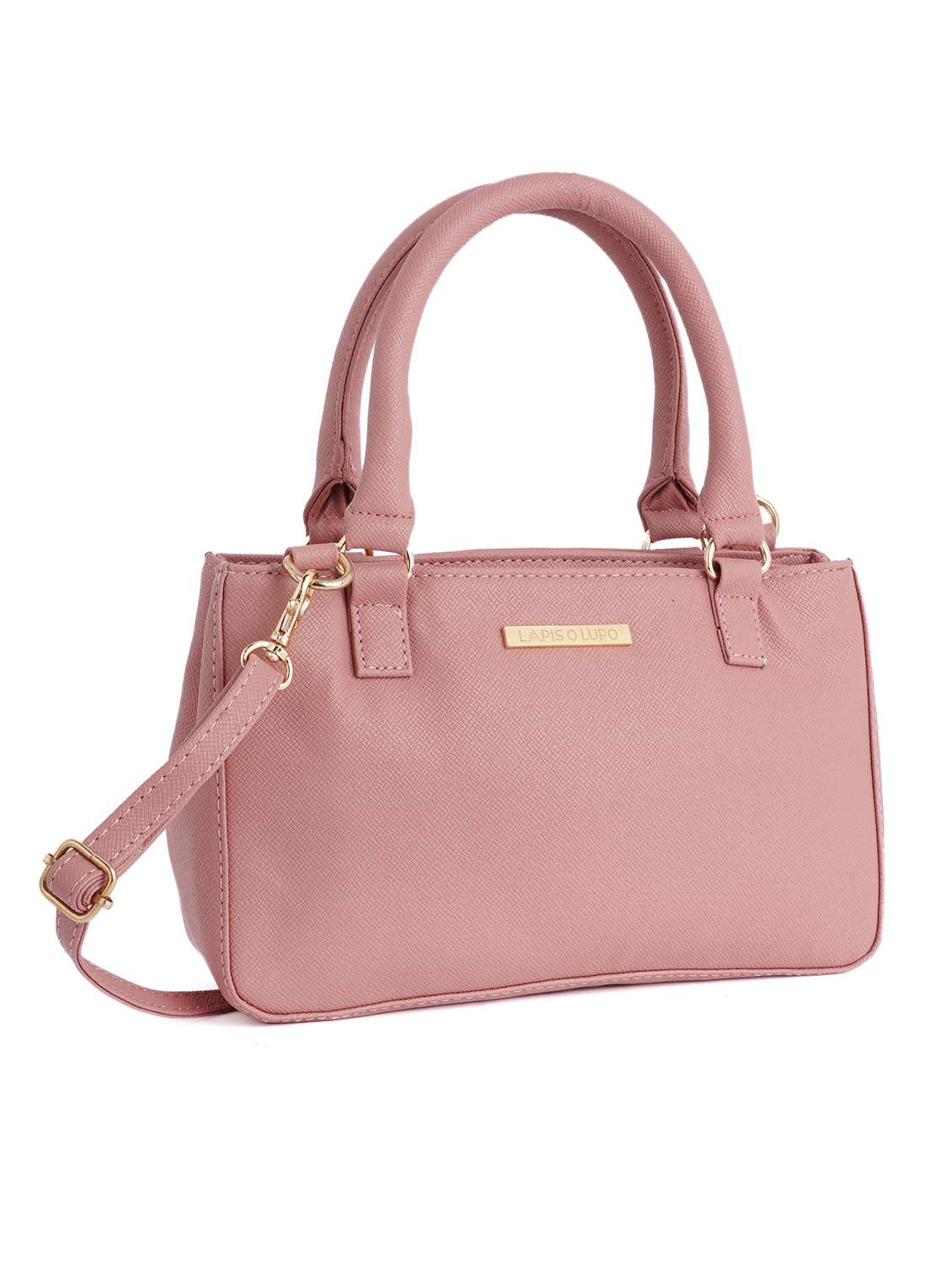 pink solid regular handbag - 18452629 - Standard Image - 4