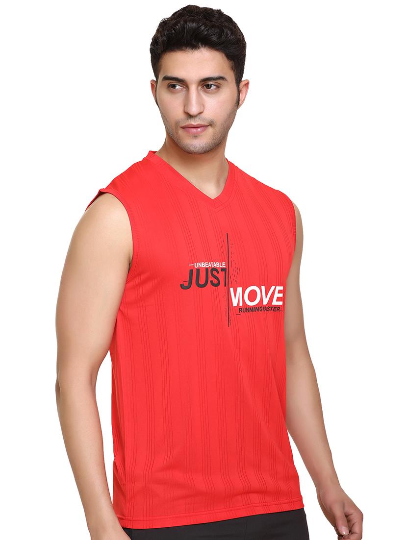 red chest-printed t-shirt - 18453174 -  Standard Image - 1