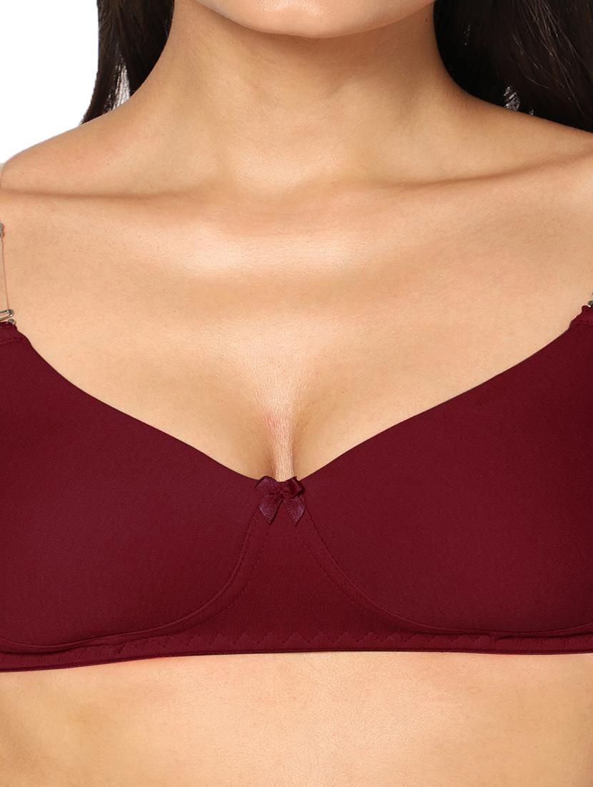 maroon heavily padded t-shirt bra - 18453424 - Standard Image - 4