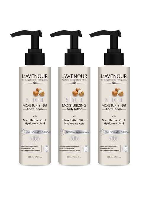 l'avenour non-greasy shea butter moisturizing body lotion for very dry skin | gives glowing skin - for men & women