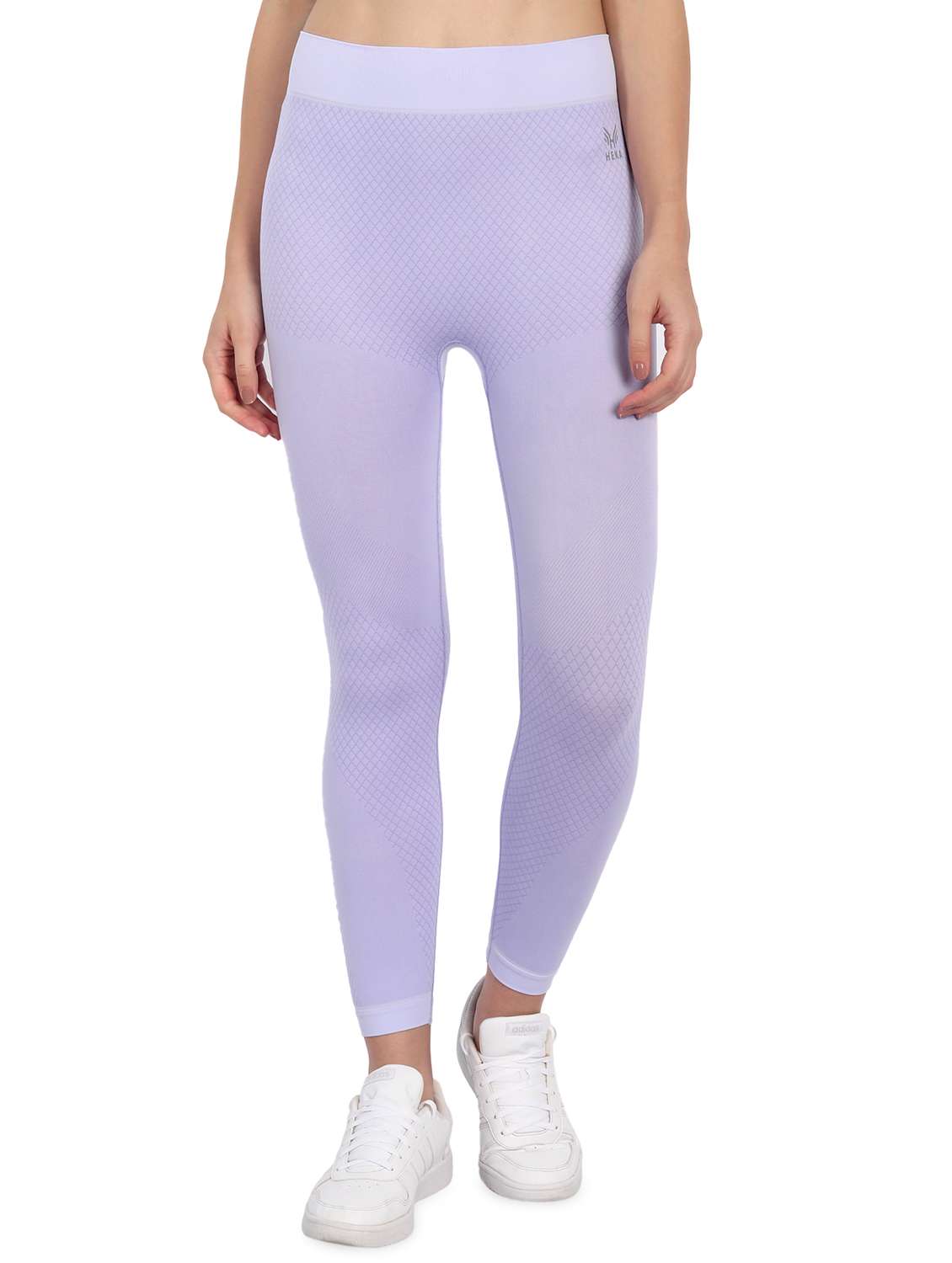 purple self design legging