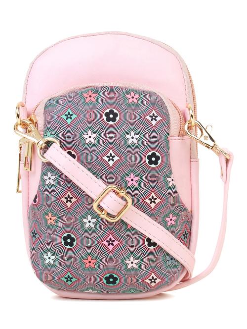 pink printed messenger sling bag - 18453866 -  Standard Image - 0