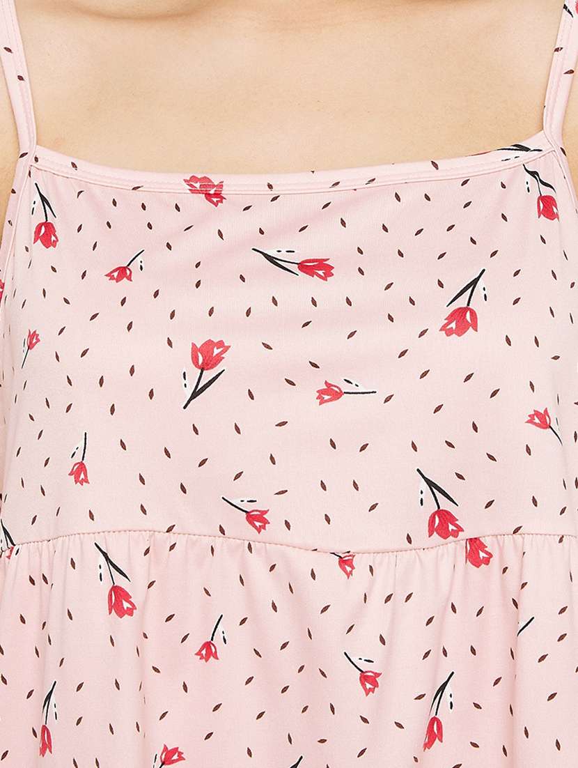 cami neck printed nightwear shorts set - 18454403 -  Standard Image - 4