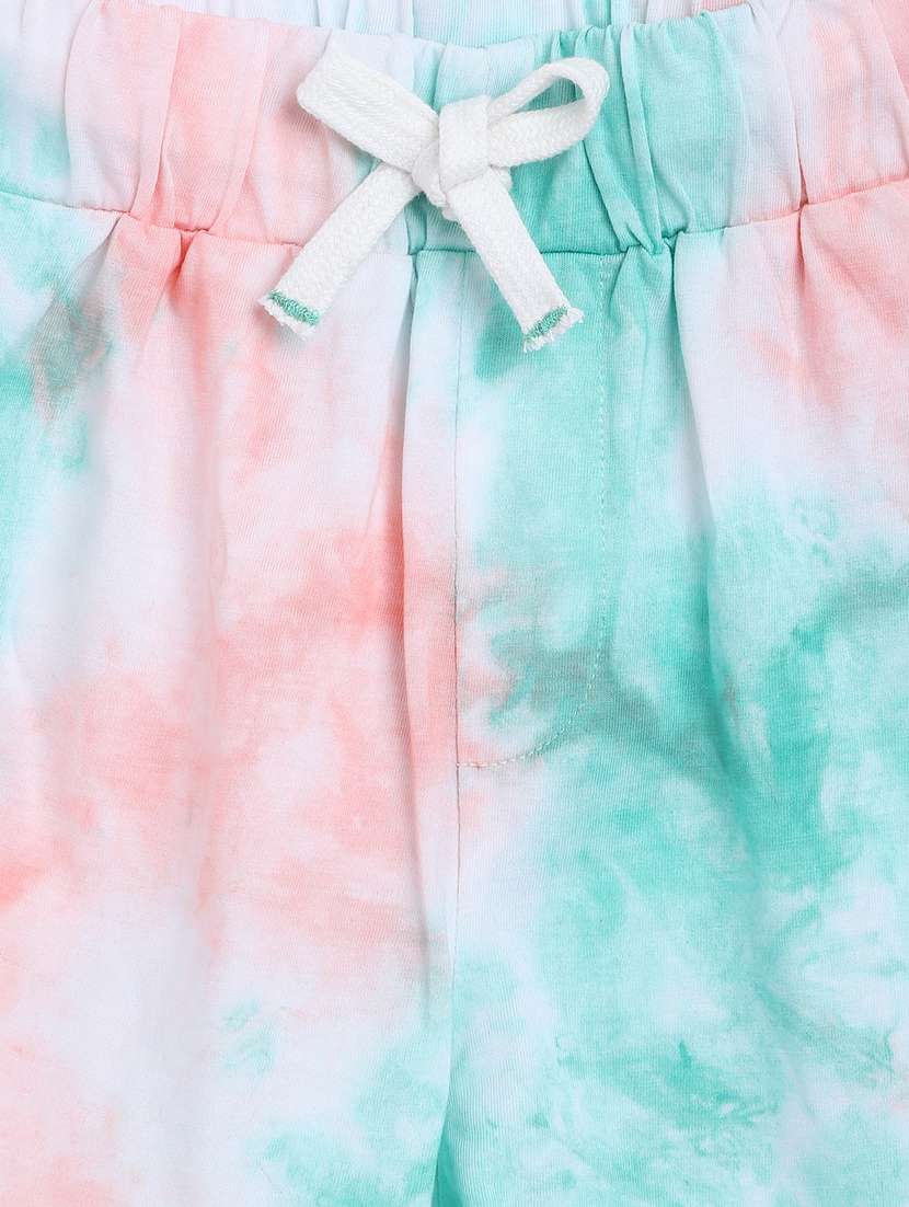 girls multi colored tie & dye shorts set - 18454476 -  Standard Image - 6