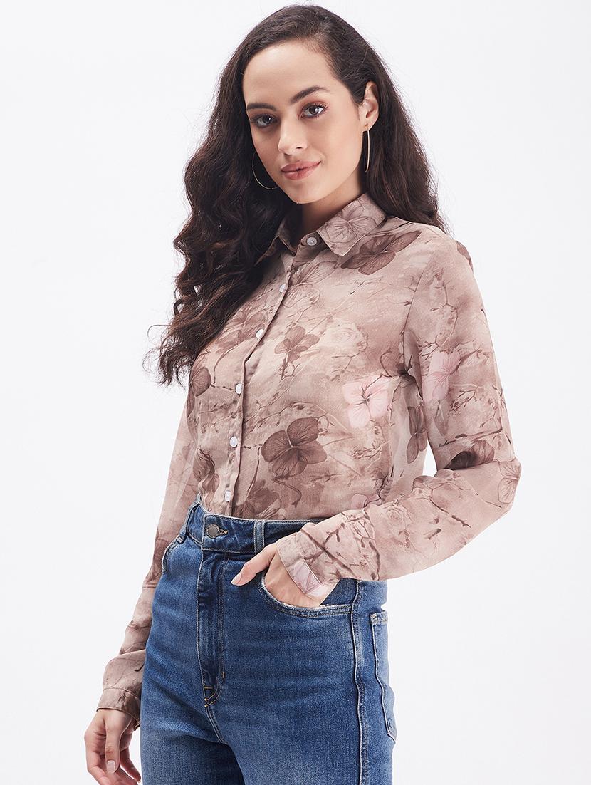 long sleeved printed regular shirt - 18454540 - Standard Image - 1