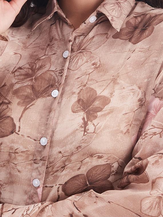 long sleeved printed regular shirt - 18454540 - Standard Image - 4