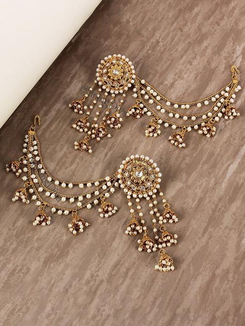 gold plated devsena bahubali earrings for women - 18454563 -  Standard Image - 0