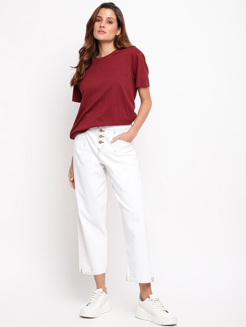 women's plain boyfriend fit jeans - 18455862 - Standard Image - 4