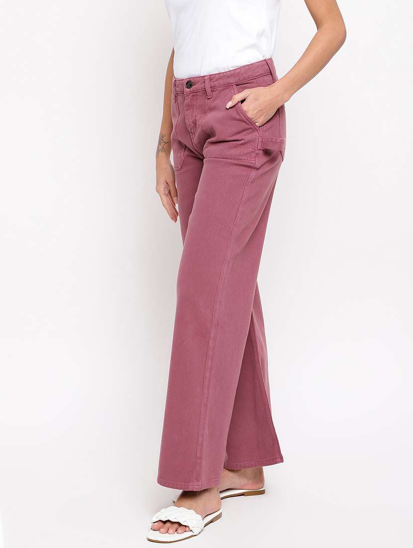 women's plain wide leg jeans - 18455864 -  Standard Image - 1