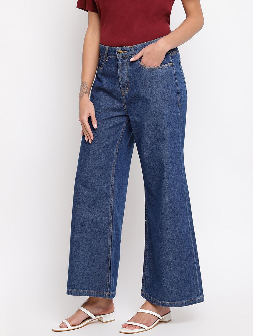 women's plain wide leg jeans - 18455874 -  Standard Image - 1