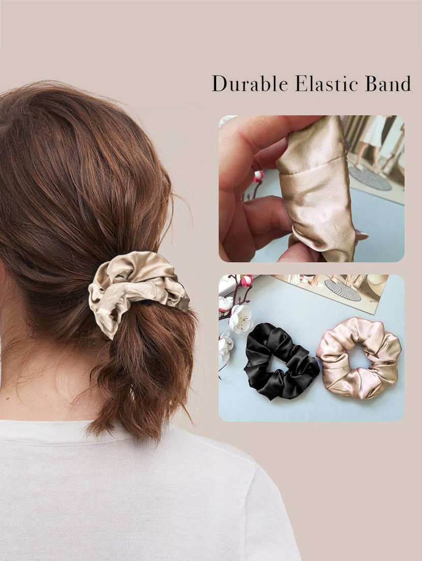 satin silk hair scrunchies for women and girls (pack of 6 pcs) - 18457365 -  Standard Image - 4