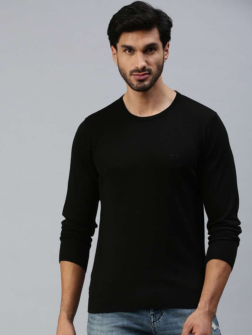 black solid pullover