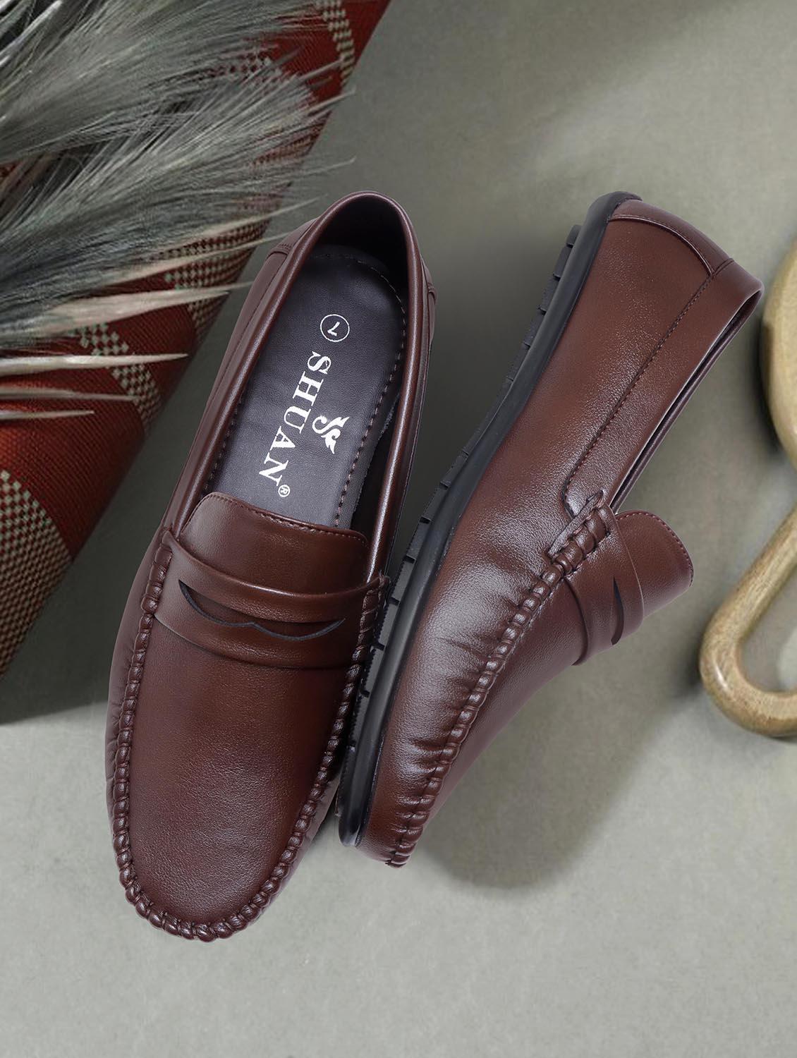 men brown slip on loafer - 18457756 -  Zoom Image - 0
