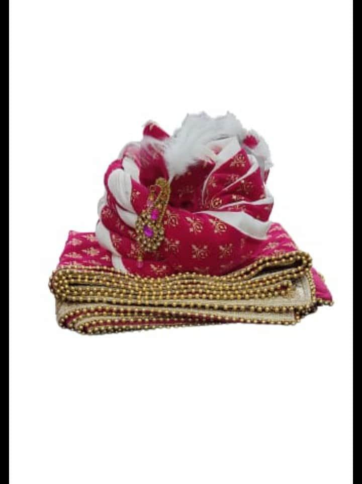 groom fancy wedding pagdi stall set - 18457806 - Standard Image - 1