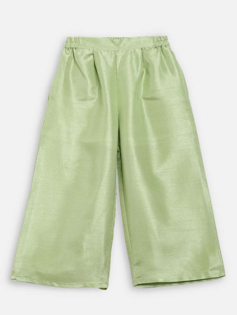 girls multi colored self design kurta palazzo set  - 18457873 -  Standard Image - 4