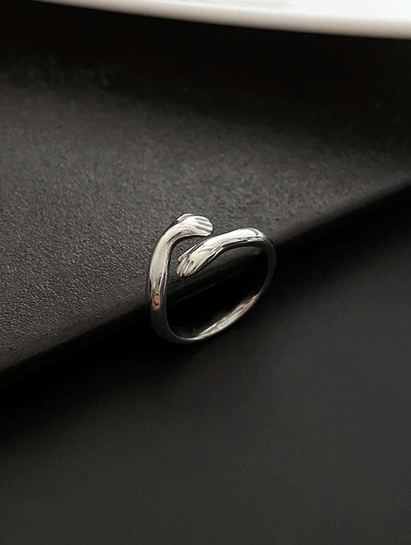 silver plated adjustable finger ring