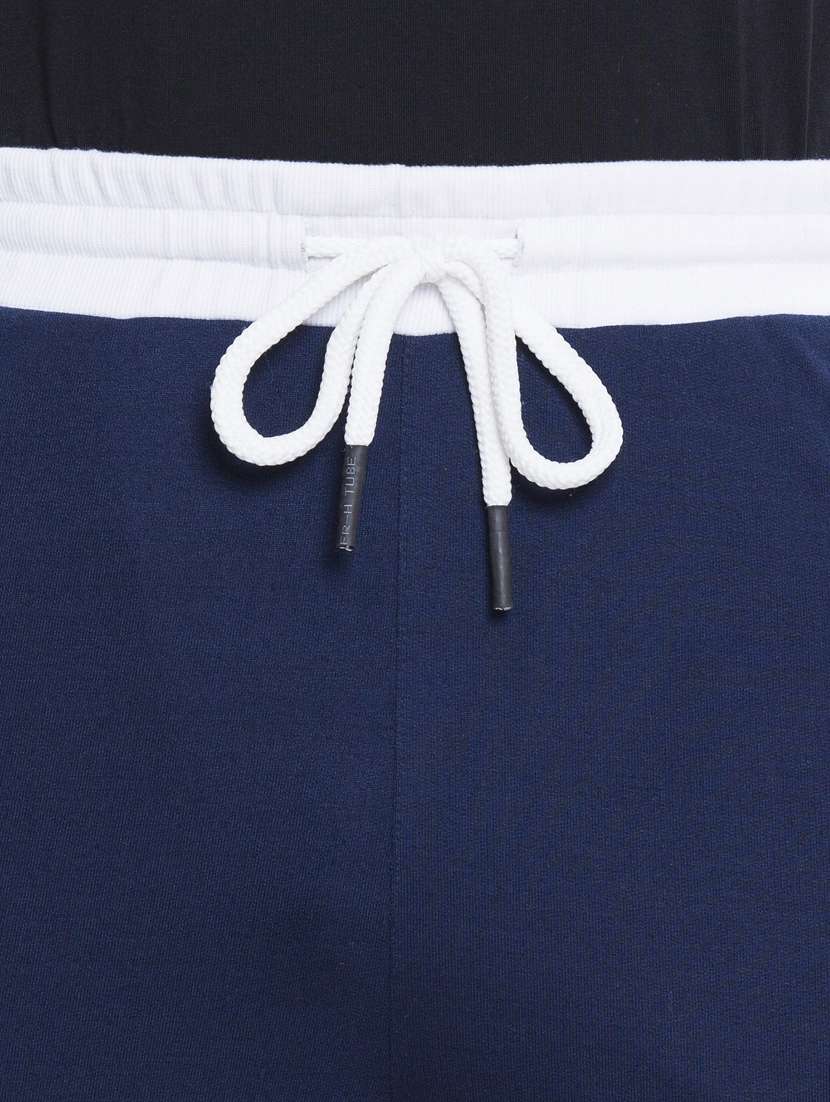navy blue side-taped full length track pant - 18458747 -  Standard Image - 4