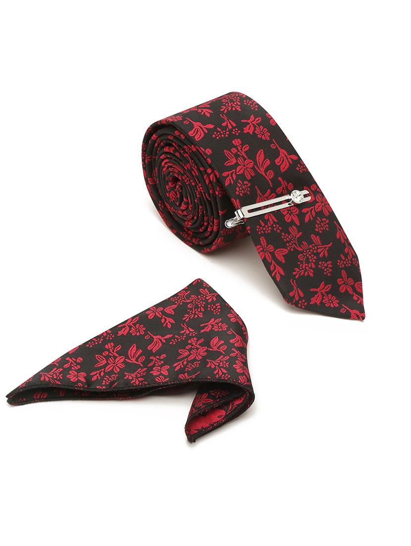 pink self design tie 