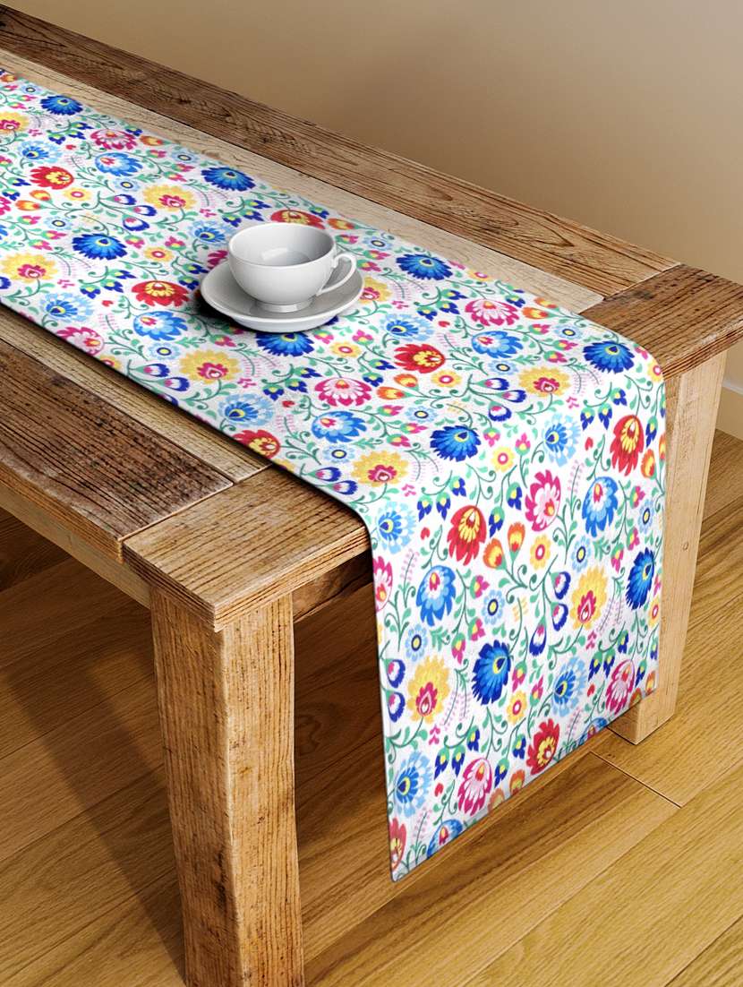 alina decor digital printed table runner for center and dining tabale - 13x54 inch