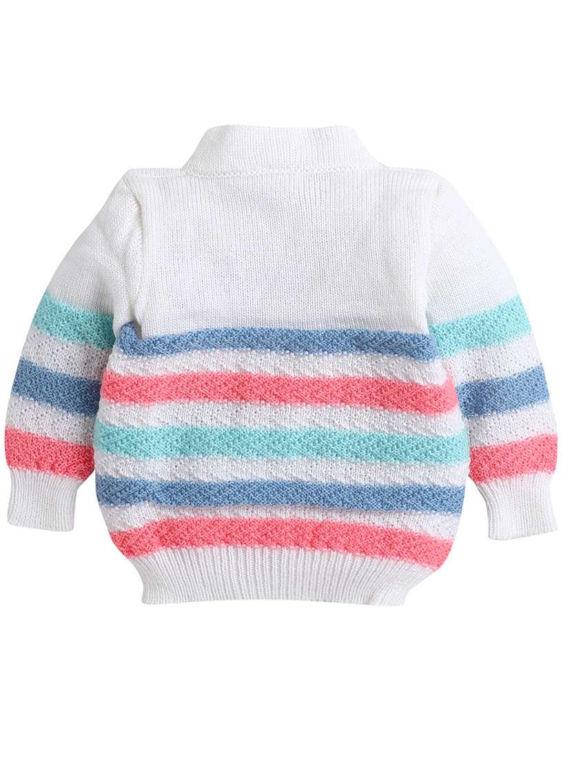 boys white striped sweater with cap & socks - 18460383 -  Standard Image - 1