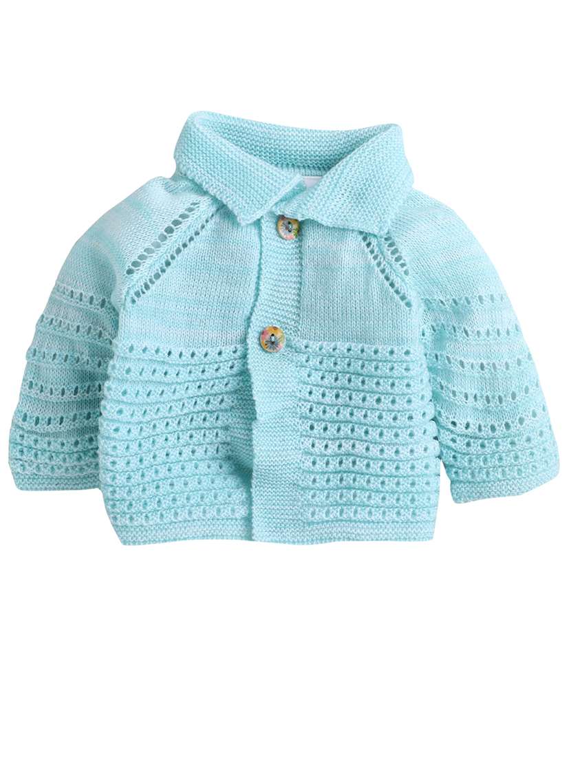 girls light blue self-designed cardigan  - 18460403 -  Standard Image - 1
