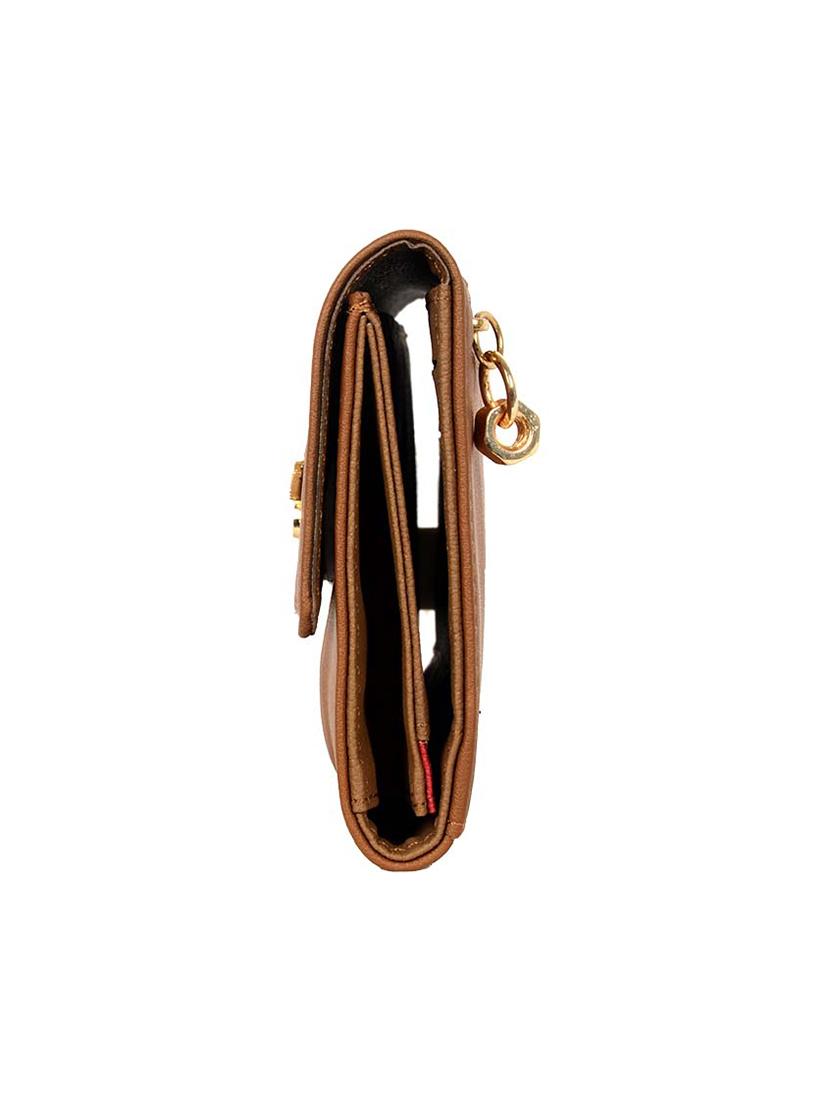 brown solid wallet - 18460461 - Standard Image - 4