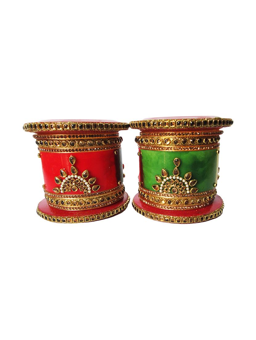multi colored designer chuda set for women - 18460522 - Zoom Image - 0
