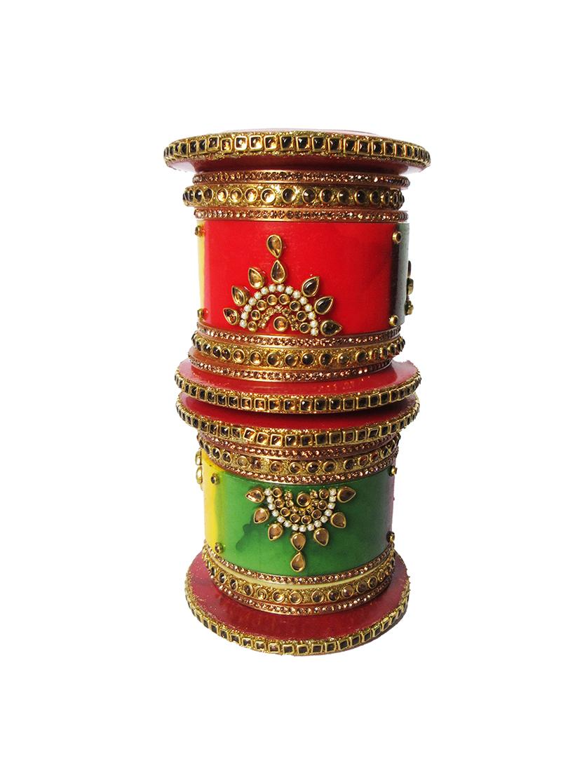 multi colored designer chuda set for women - 18460522 - Standard Image - 1