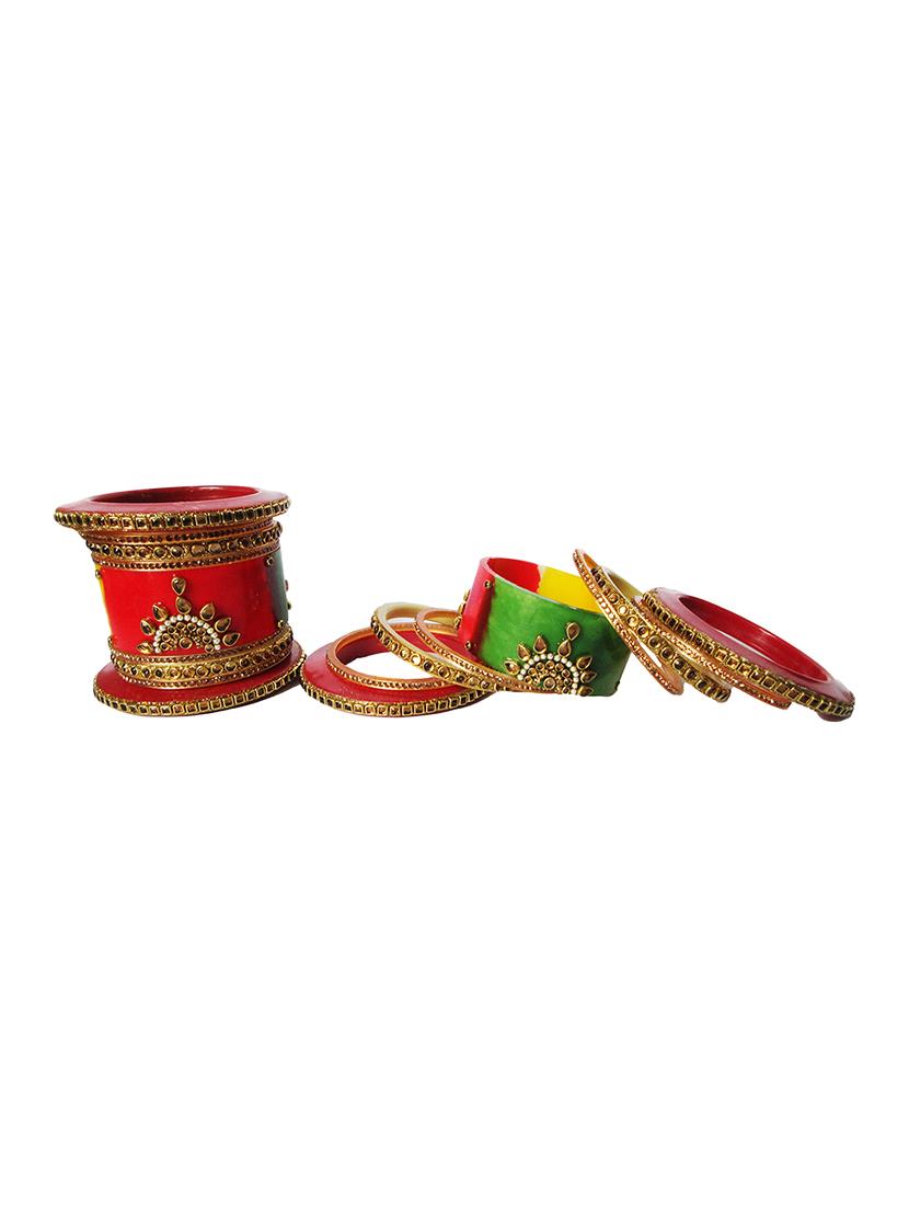 multi colored designer chuda set for women - 18460522 - Standard Image - 4