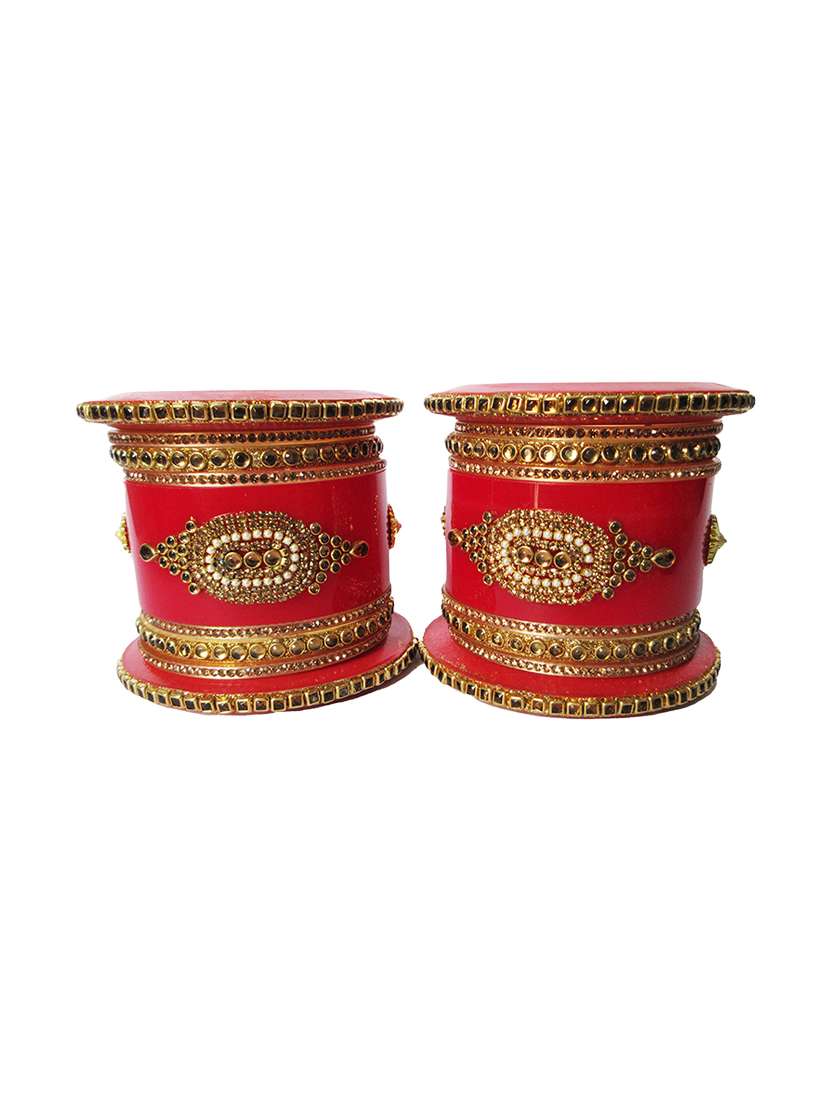 multi colored designer chuda set for women