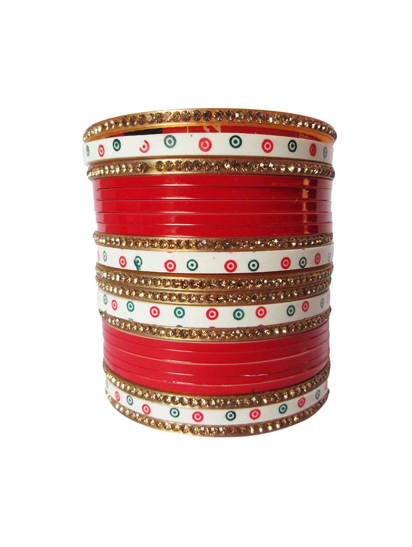 multi colored designer chuda set for women - 18460534 -  Standard Image - 1