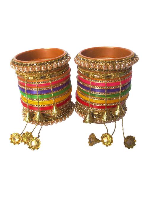 multi colored designer chuda set for women - 18460545 - Standard Image - 0