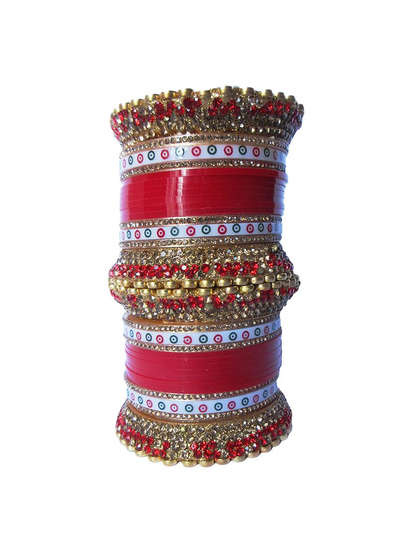 multi colored designer chuda set for women - 18460546 -  Standard Image - 1