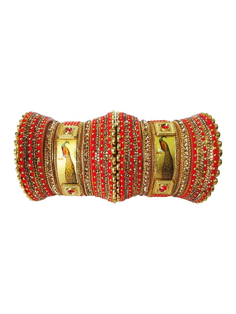 multi colored designer chuda set for women - 18460551 -  Standard Image - 1