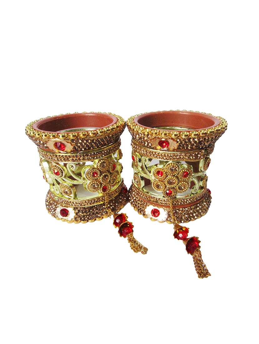 gold designer chuda set for women/girls