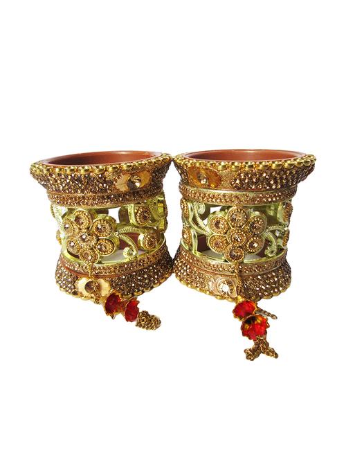 gold designer chuda set for women/girls - 18460554 -  Standard Image - 0