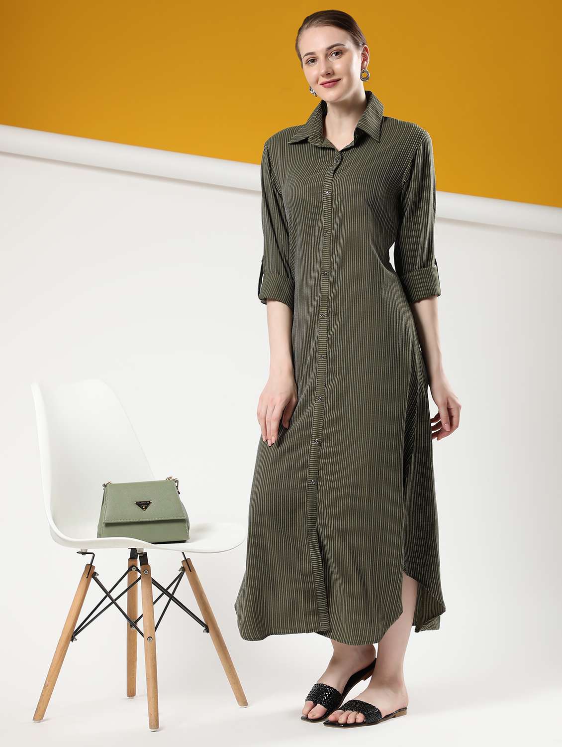 women's shirt striped dress