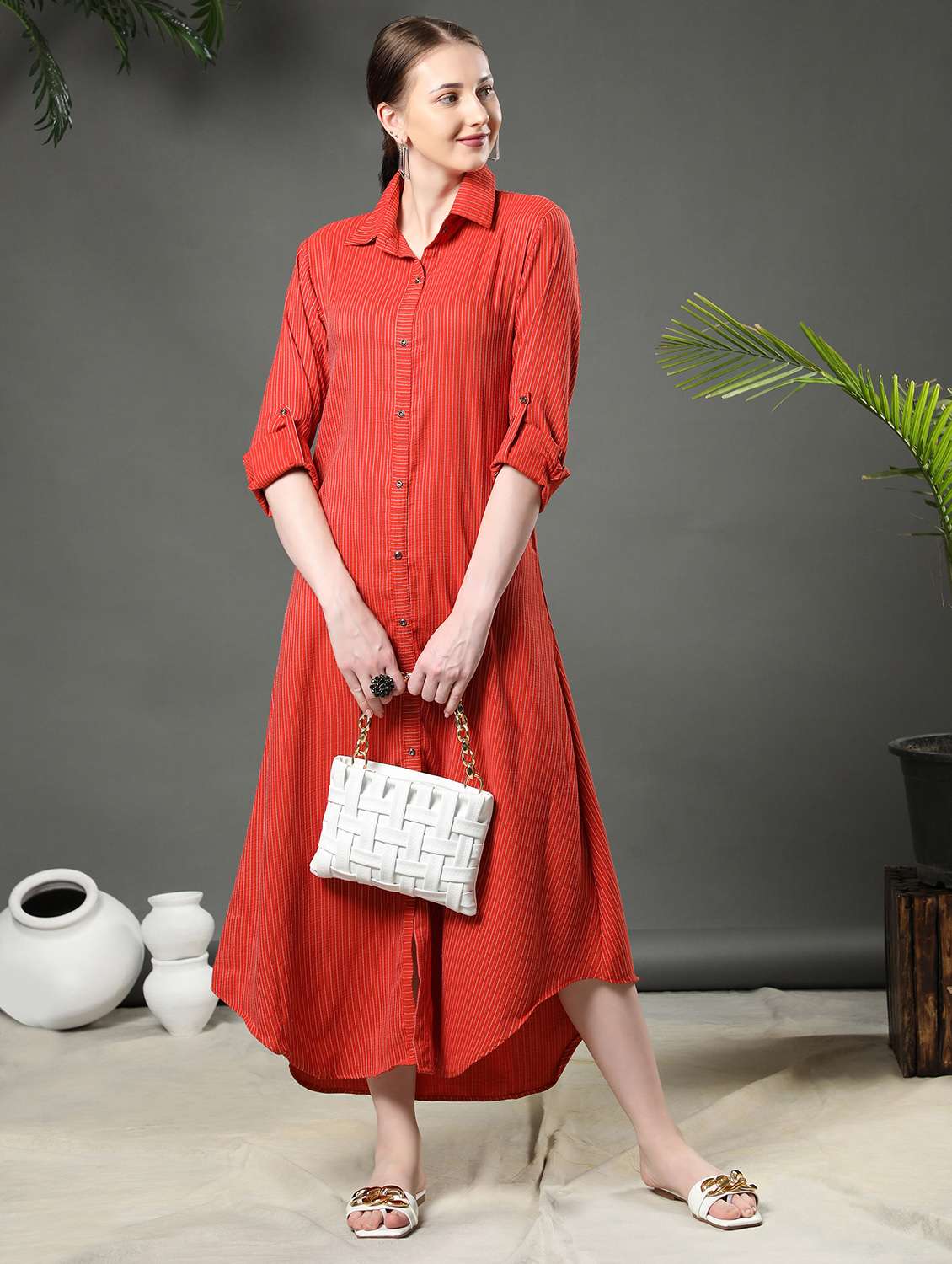 women's shirt striped dress