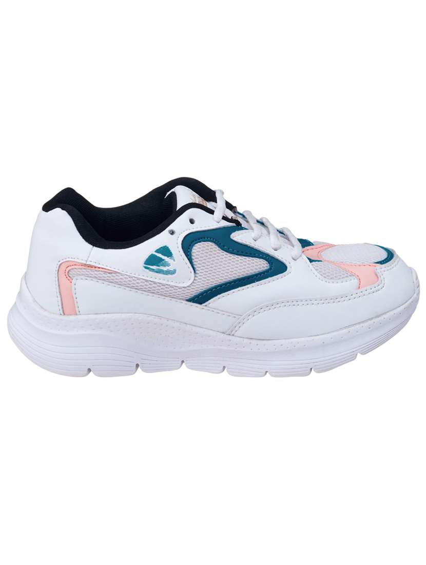 women white lace-up sports shoe - 18460859 -  Standard Image - 1