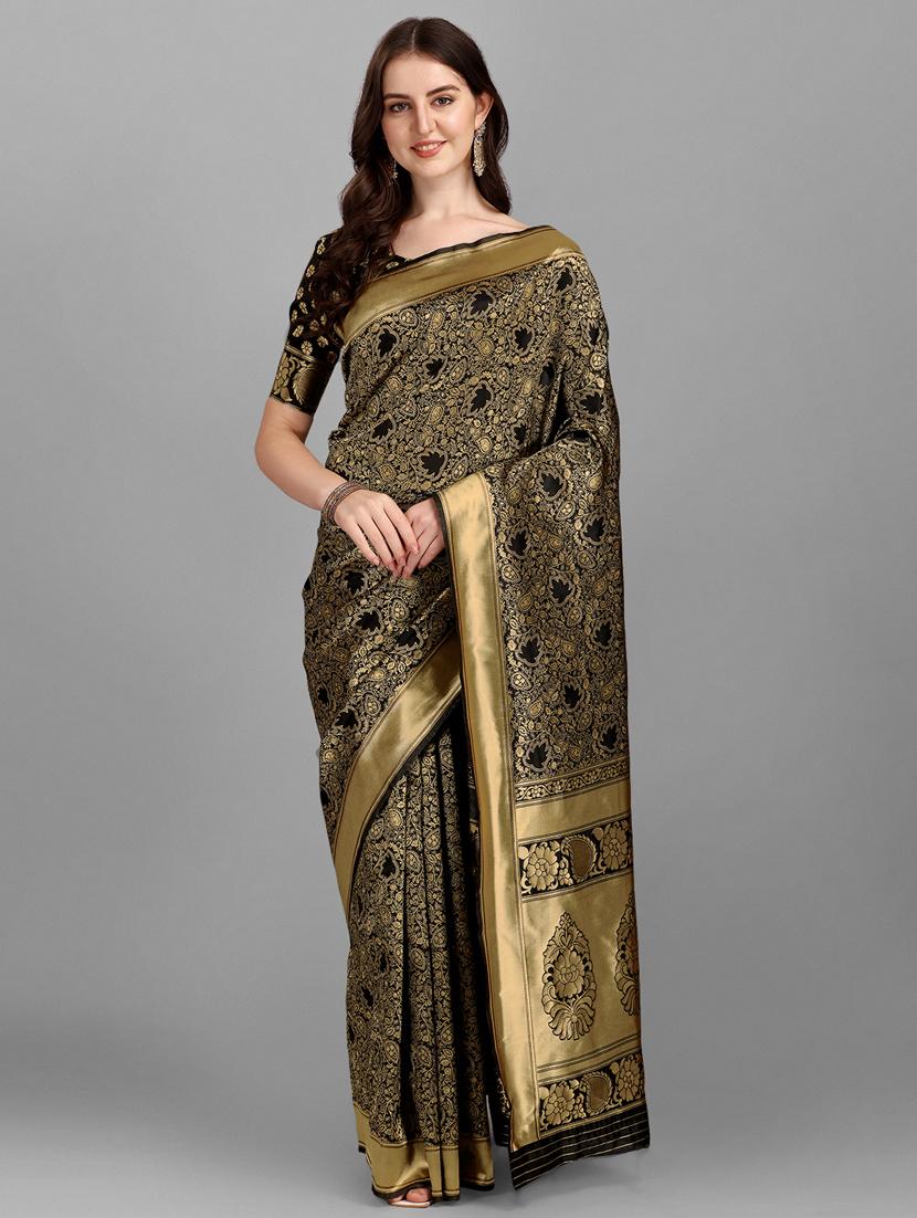 jacquard work woven saree with blouse - 18461267 -  Standard Image - 1