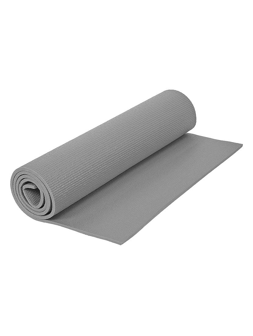 grey unisex textured anti skid yoga mat