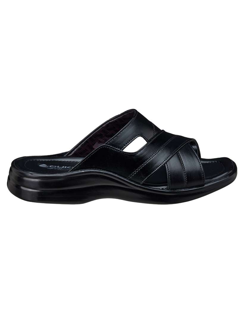 men black slip on sandal - 18461661 -  Standard Image - 1