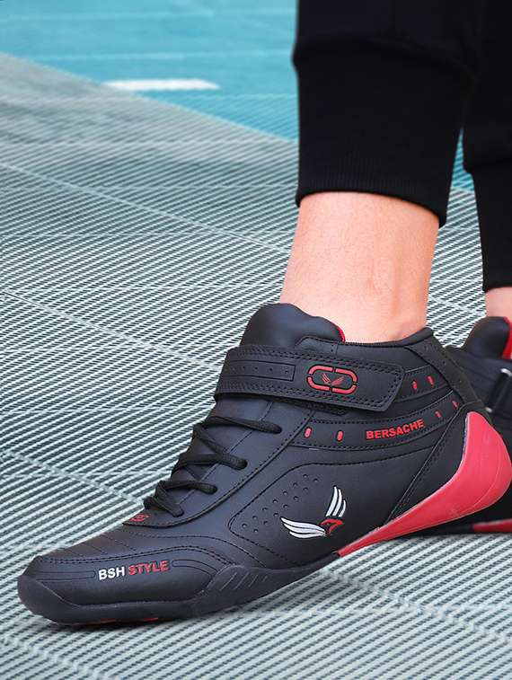 men black lace up sport shoe - 18461670 - Standard Image - 4