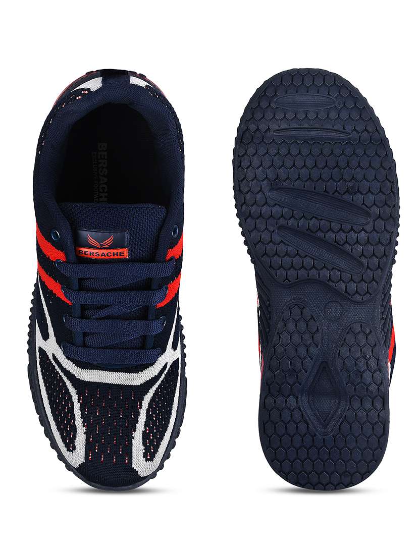 men navy blue lace up sport shoe - 18461677 -  Standard Image - 4