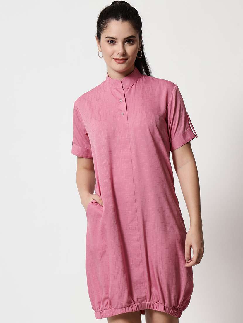 women's shift solid dress