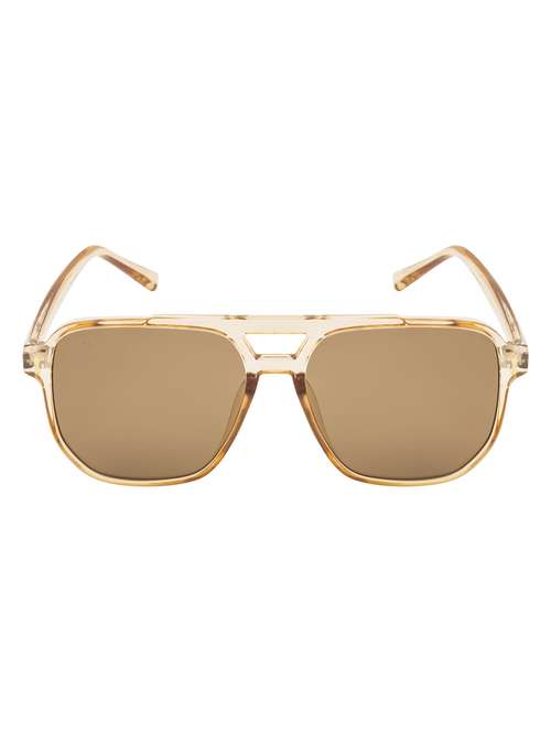Brown Turbine Aviator Sunglasses 