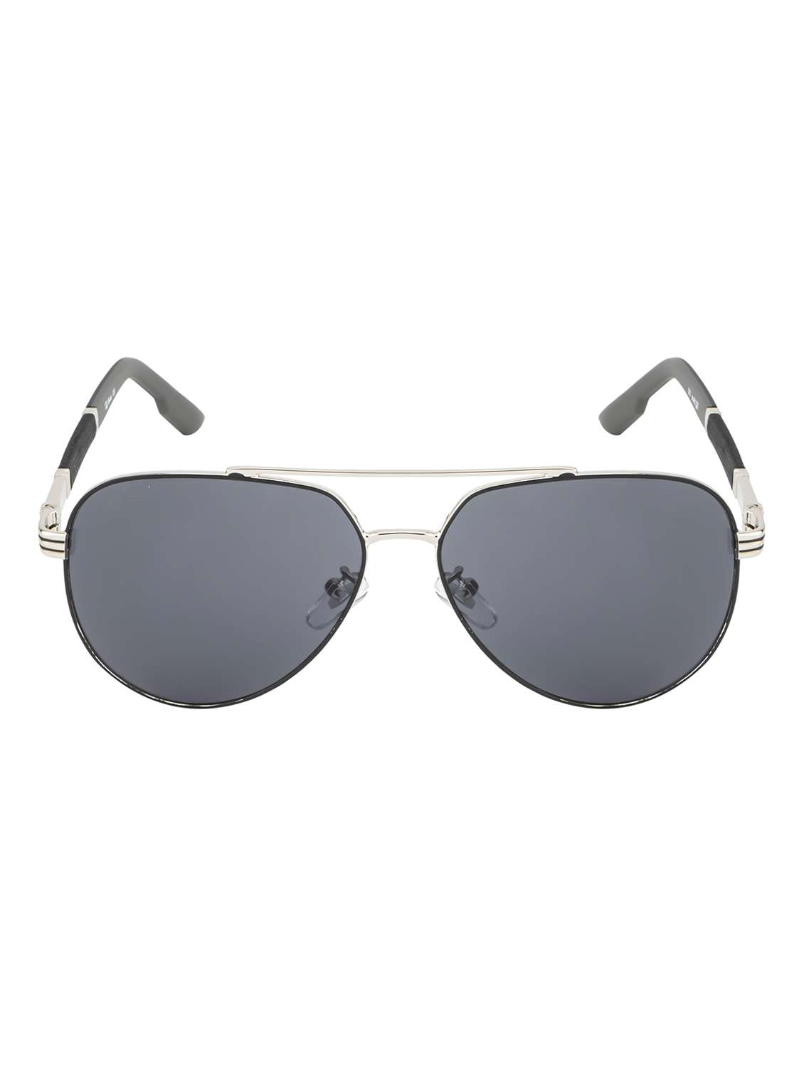 vegas aviator in grey sunglasses 