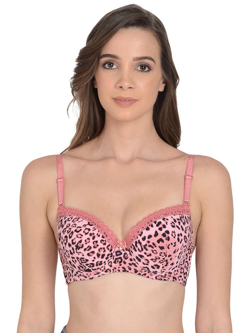 pink lightly padded t-shirt bra